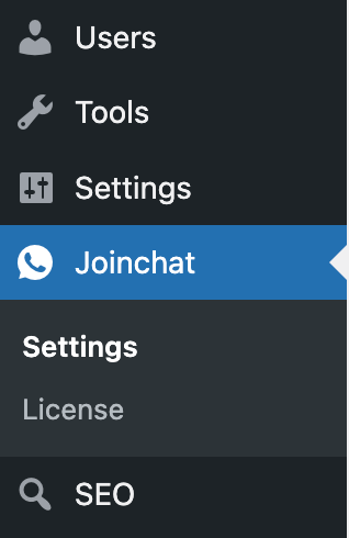 joinchat settings