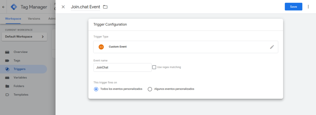 Google Tag Manager add custom event trigger