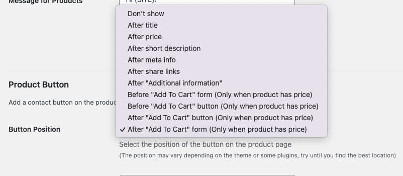 product button