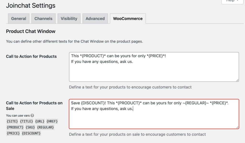 tip joinchat cta product