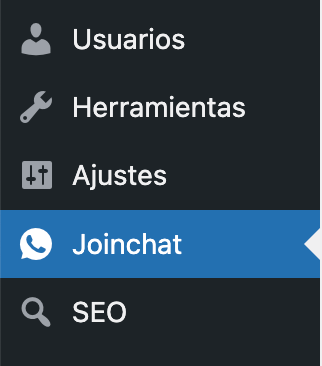 menu joinchat wordpress 1