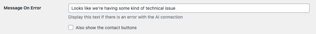 Message On Error
